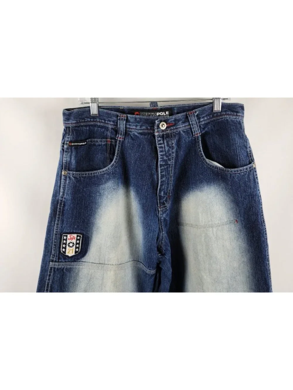 Southpole Jeans Mens 34x32 Blue Vintage Rare Wide Leg Hip Hop Baggy Skater